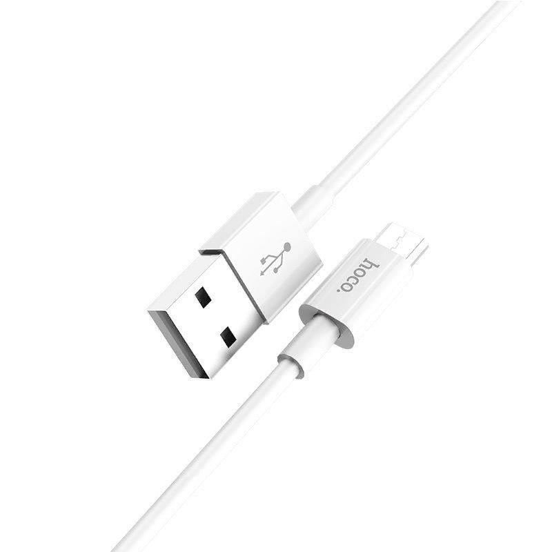 Изображение Кабель соединительный Hoco X27m USB 2.0 A Micro USB 2.0 B белый 1,2 м