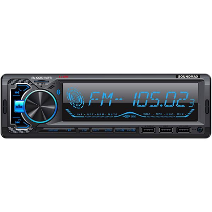 Изображение Автомагнитола SoundMAX SM-CCR3182FB, (4x50 Вт, монохромный дисплей, черный)