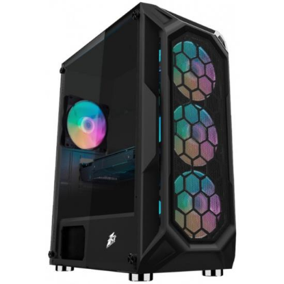 Изображение Корпус 1STPLAYER FIREBASE X6 (mATX, ATX, черный, без БП)/(X6-3G6P-1G6)