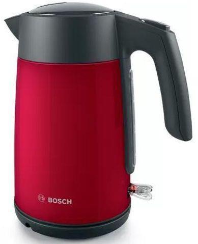 Изображение Электрический чайник Bosch TWK 7L464 (2400 Вт/1,7 л /нержавеющая сталь/красный)