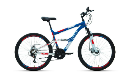 Изображение Велосипед Altair MTB FS 26 2.0 D (красный, синий/26 "/16.0 ")-2022 года RBK22AL26068