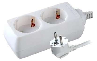 Изображение Сетевой фильтр Volsten S 2x1,5-Z 1,5 м, белый