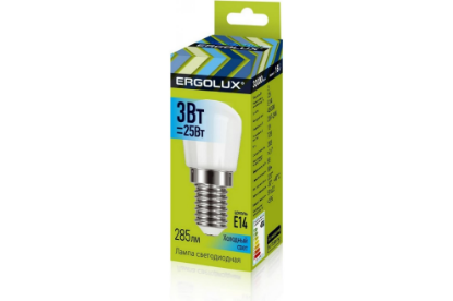 Изображение Лампа светодиодная Ergolux LED-T26-3W-E14-4К Е14 4500K 3 Вт