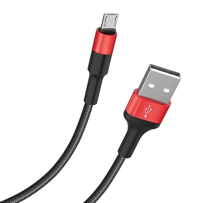 Изображение Кабель соединительный Hoco HC-80220 X26 USB 2.0 A Micro USB 2.0 B красный, черный 1 м