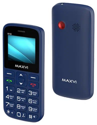 Изображение Мобильный телефон MAXVI B100,синий