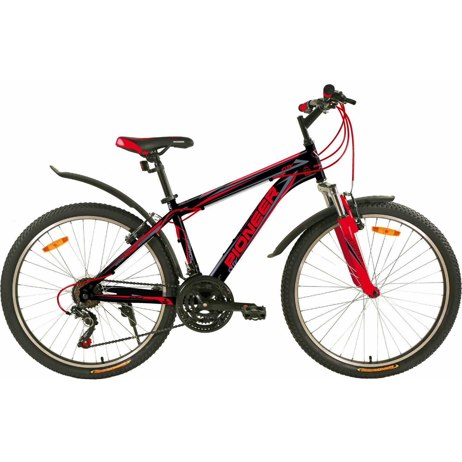 Изображение Велосипед Pioneer City 26 (красный, серый, черный/26 "/18.0 ")-