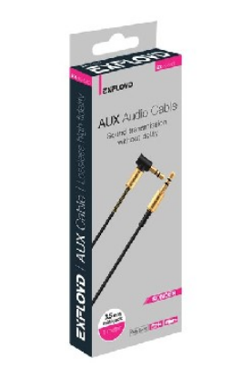 Изображение EXPLOYD EX-K-643 AUX Jack 3,5mm (M) - Jack 3,5mm (M) круглый силикон боковой 1M чёрный SONDER