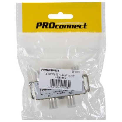 Изображение PROCONNECT (05-6023) Делитель ТВх4 под F-разъем 5-1000 МГЦ