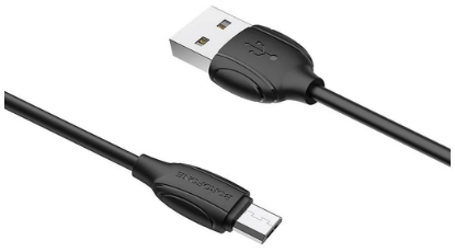 Изображение Кабель соединительный BOROFONE BX19 USB 2.0 A USB Type-C черный 1 м