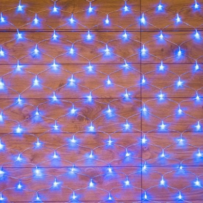 Изображение NEON-NIGHT (215-123) ГИРЛЯНДА "СЕТЬ" 1,5Х1,5М, ПР-Й ПВХ, 150 LED СИНИЕ