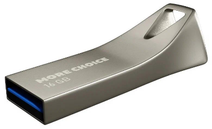 Изображение USB flash More Choice MF162,(USB 3.0/16 Гб)-серебристый (4610196401138)