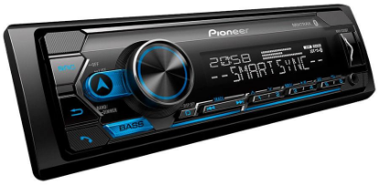 Изображение Автомагнитола Pioneer MVH-S325BT [ПИ], (4x50 Вт, монохромный дисплей, черный)