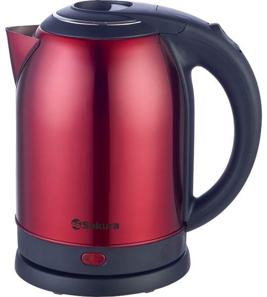 Изображение Электрический чайник Sakura SA-2121BR (1800 Вт/2 л /нержавеющая сталь/красный)
