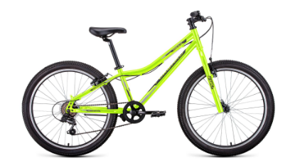 Изображение Велосипед Forward TITAN 24 1.0 (темно-серый, ярко-зеленый/24 "/12.0 ")-2022 года RBK22FW24841