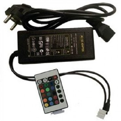 Изображение ECOLA CRM072ESB LED STRIP RGB IR CONTROLLER моноблок с блоком питания 72W 12V 6A с и/к пультом