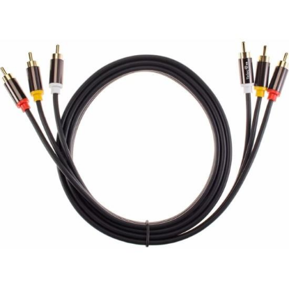 Изображение Кабель соединительный Telecom PRO TAV7150M-1.5M RCA x3-RCA x3 (черный) (1,5 м)