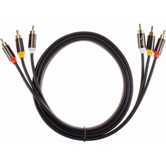 Изображение Кабель соединительный Telecom PRO TAV7150M-1.5M RCA x3-RCA x3 (черный) (1,5 м)