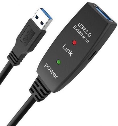 Изображение Кабель удлинительный Aopen ACU827A-15M USB 2.0 A USB 2.0 A черный 15 м