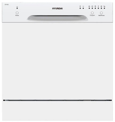 Изображение Посудомоечная машина Hyundai DT403 (компактная, 8 комплектов, белый)