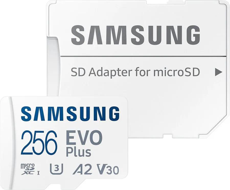 Изображение Карта памяти Samsung MicroSDXC EVO Plus Class 10 256 Гб адаптер на SD MB-MC256KA/KR