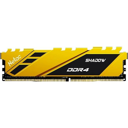 Изображение Оперативная память 8 GB DDR4 NETAC Shadow Yellow (28800 МБ/с, 3600 МГц, CL18)