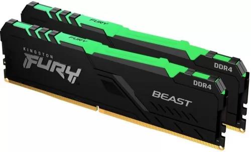 Изображение Оперативная память 2х8 GB DDR4 Kingston Fury Beast RGB (29800 МБ/с, 3733 МГц, CL19)