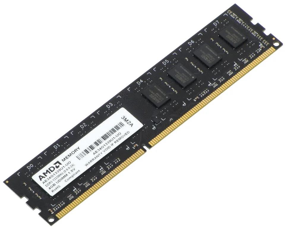 Изображение Оперативная память 4 GB DDR3 AMD AE34G1339U1-UO (10600 МБ/с, 1333 МГц, CL9)