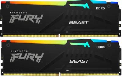 Изображение Оперативная память 2x16 GB DDR5 Kingston Fury Beast RGB (48000 Мб/с, 6000 МГц, CL40)