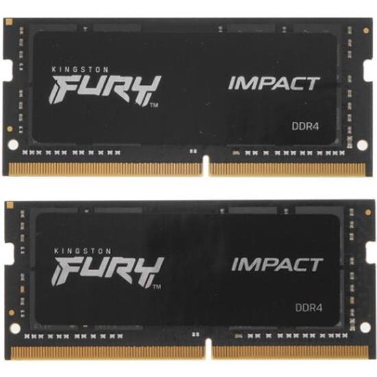 Изображение Оперативная память 2x32 GB DDR4 Kingston Fury Impact Black (25600 МБ/с, 3200 МГц, CL20)