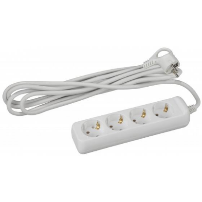 Изображение Сетевой фильтр ЭРА U-4e-3m-3x1 3 м, белый