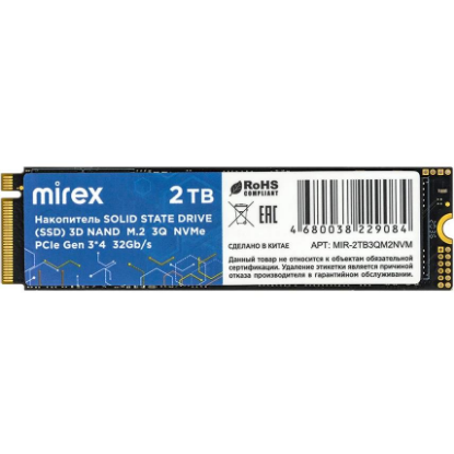 Изображение SSD диск Mirex  2048 Гб 2280 (13640-2TB3QM2NVM)