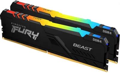 Изображение Оперативная память 2x16 GB DDR4 Kingston Fury Beast RGB (21300 МБ/с, 2666 МГц, CL16)