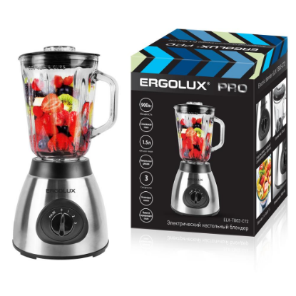 Изображение Блендер Ergolux ELX-TB02-C72 (стационарный/900 Вт/серебристый)