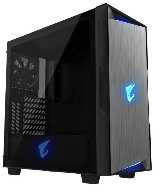 Изображение Корпус GIGABYTE AORUS C300 Glass (mATX, ATX, Mini-ITX, черный, без БП)/(GB-AC300G)