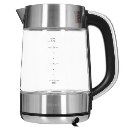 Изображение Электрический чайник Deerma Kettle DEM-YS50W (2200 Вт/1,7 л /стекло, металл/серебристый)