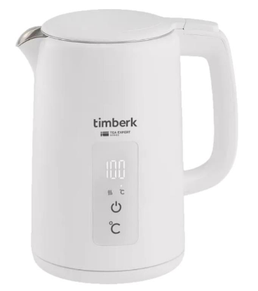 Изображение Электрический чайник Timberk T-EK21S02 (2200 Вт/1,5 л /сталь/белый)
