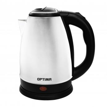 Изображение Электрический чайник Optima EK-1808SS (1800 Вт/1,8 л /пластик, нержавеющая сталь/белый)
