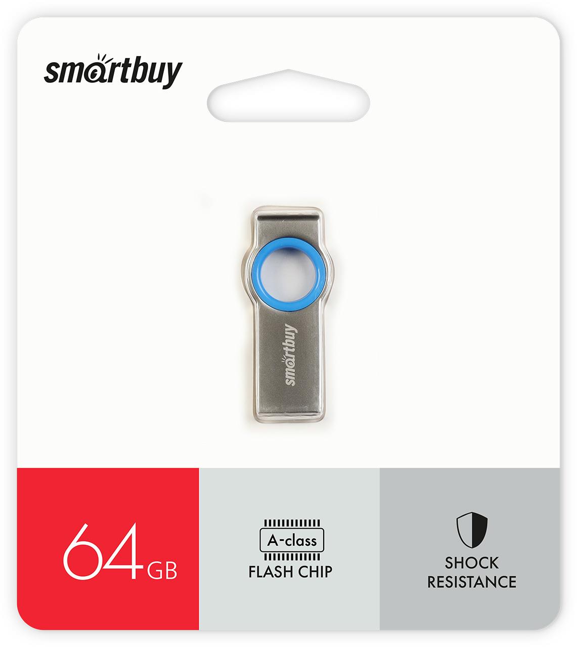 Изображение USB flash SmartBuy MC2,(USB 2.0/64 Гб)-серебристый (SB064GBMC2)