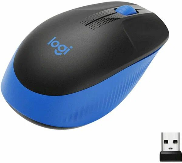 Изображение Мышь Logitech M191 синий, черный