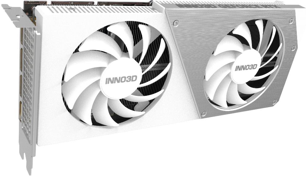 Изображение Видеокарта Inno3D Nvidia GeForce RTX 4060 Ti Twin X2 OC White 16 Гб (NVIDIA GeForce RTX 4060TI, GDDR6)/(N406T2-16D6X-178055W)