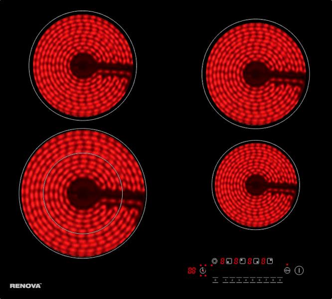 Изображение Варочная панель Renova TC-466L1BS1 (черный)