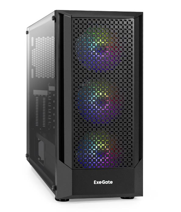 Изображение Корпус ExeGate EVO-8227 (mATX, ATX, ITX, черный, без БП)/(EX295765RUS)