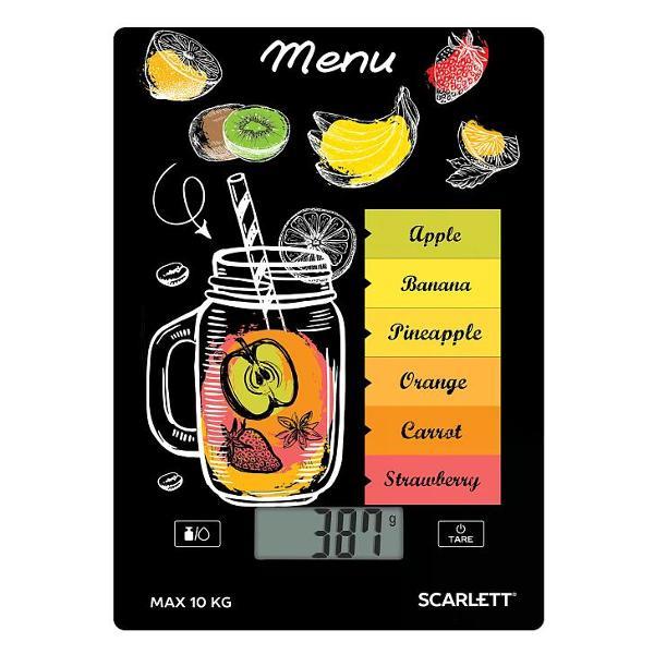 Изображение Весы кухонные Scarlett SC-KS57P77 (Смузи) (рисунок, черный)