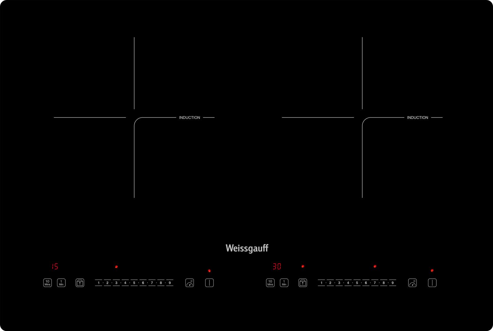 Изображение Варочная панель Weissgauff HI 412 H (черный)