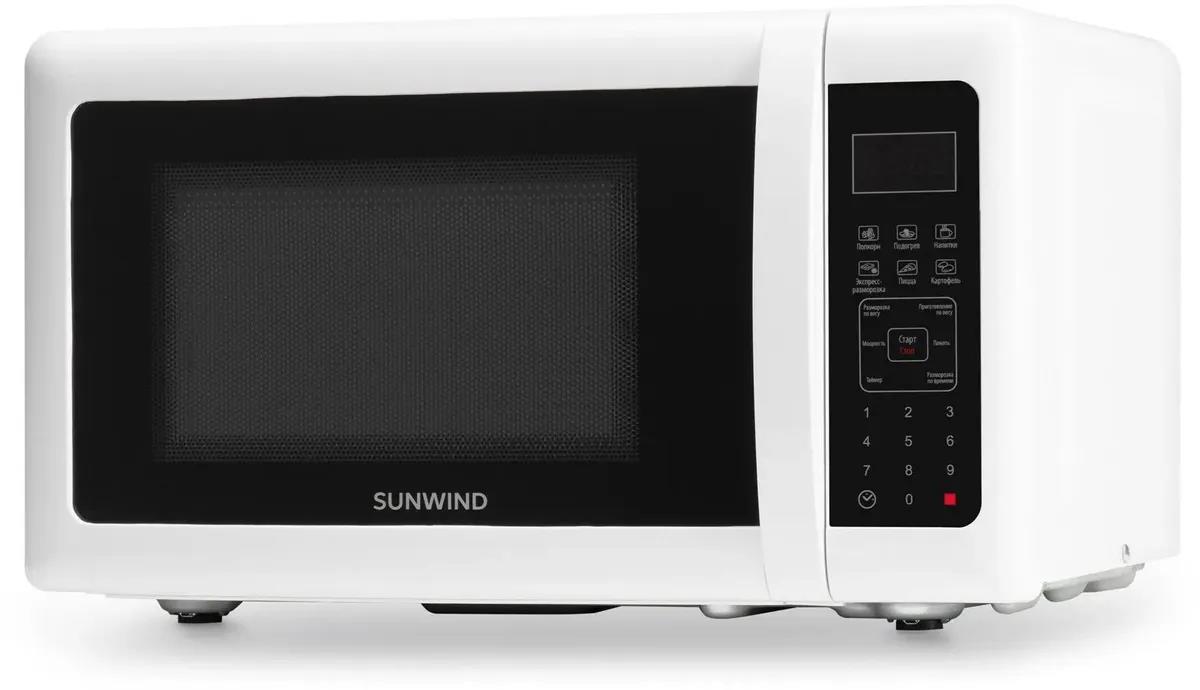 Изображение Микроволновая печь Sunwind SUN-MW005 (700 Вт  20 л    черный, белый)