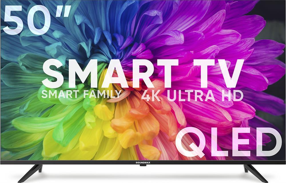 Изображение Телевизор SoundMAX SM-QLED50T21SU 50" 4K UHD Smart TV черный