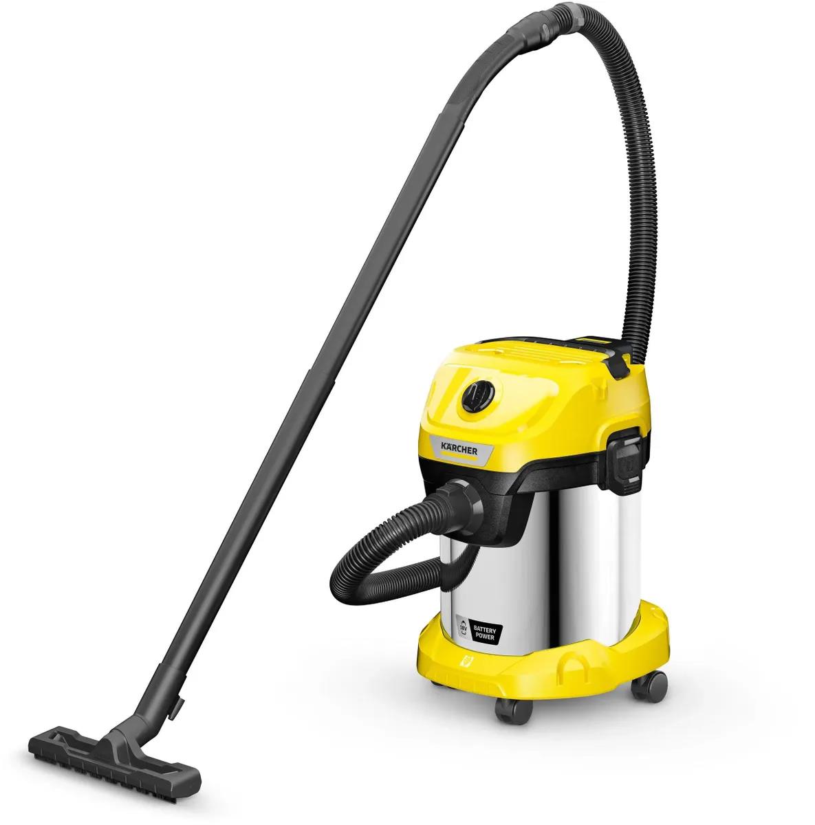 Изображение Строительный пылесос Karcher WD 3-18 S (225 Вт , мешок, контейнер,  очистка)