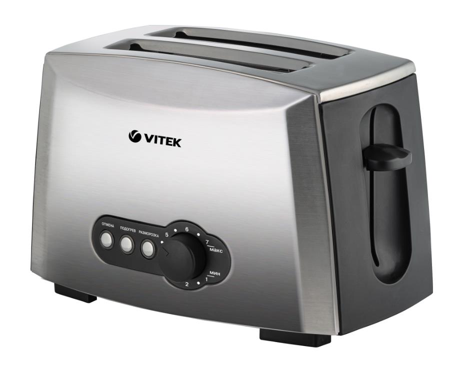 Изображение Тостер VITEK VT-7162 (945 Вт  стальной)