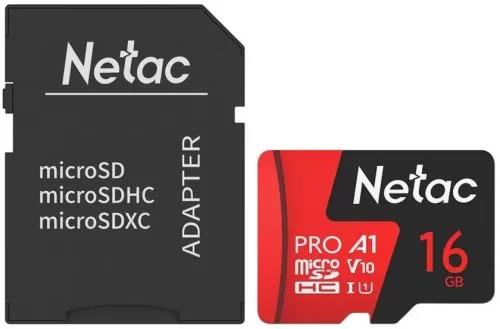 Изображение Карта памяти NETAC MicroSDHC P500 Extreme Pro Class 10 16 Гб адаптер на SD NT02P500PRO-016G-R