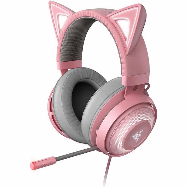 Изображение Наушники Razer Kraken Kitty, Quartz розовый